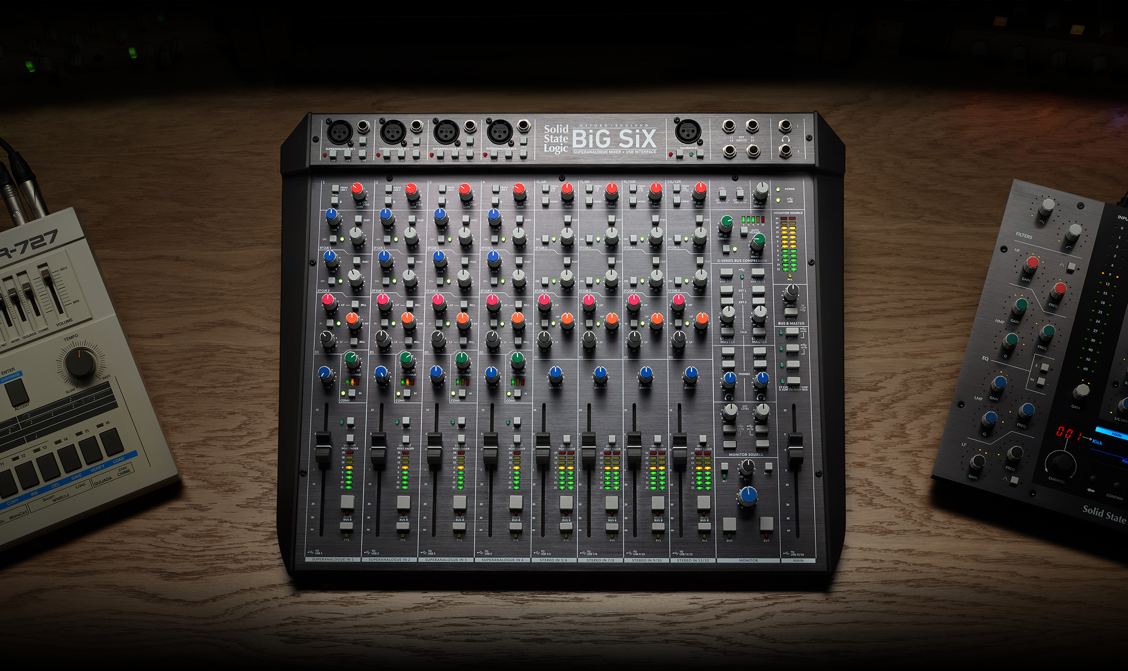 SSL BiG SiX Mixer analógico e interface de áudio com 16 canais
